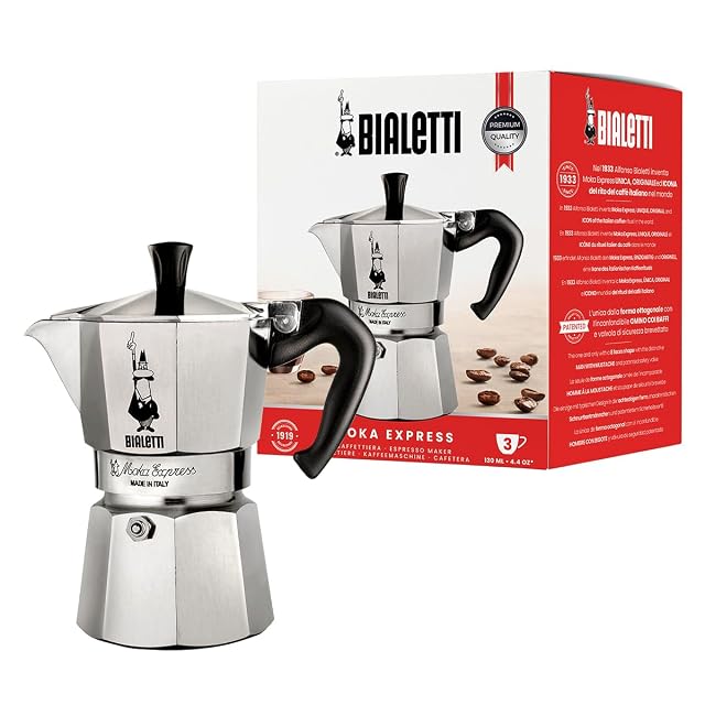 Cafetière italienne Bialetti Moka Express 3 tasses en aluminium